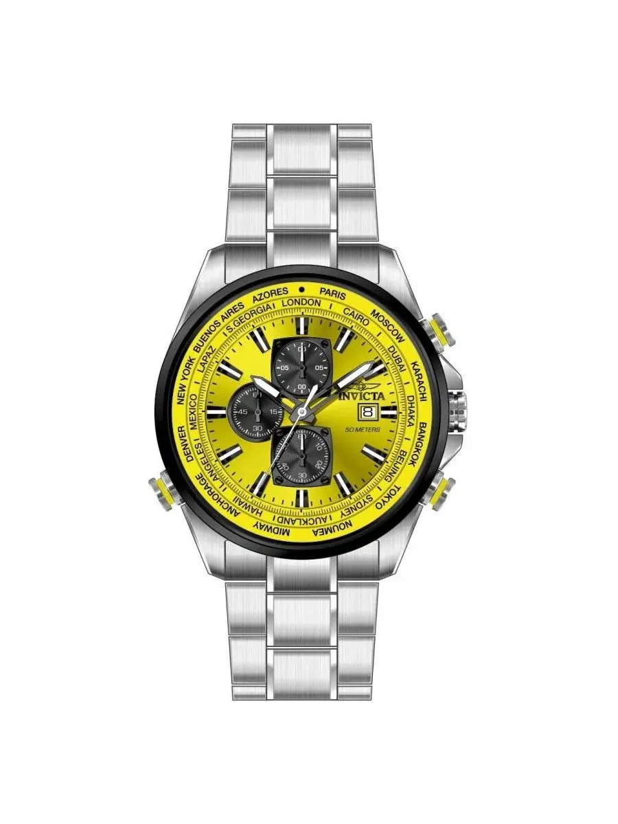 Мужские кварцевые часы-авиаторы VD57 50503 с циферблатом Invicta — изображение 2 из 3, оттенок серебряный