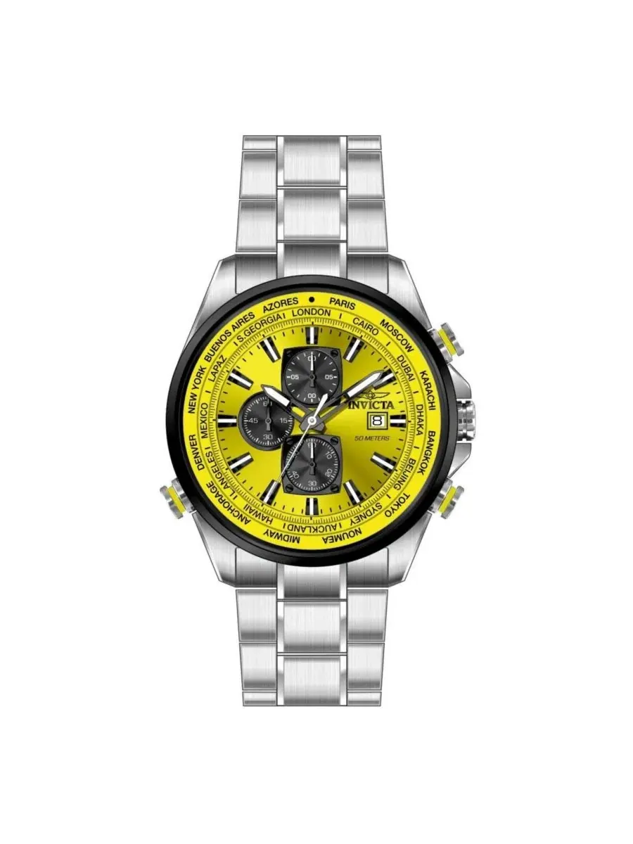 Мужские кварцевые часы-авиаторы VD57 50503 с циферблатом Invicta — изображение 3 из 3, оттенок серебряный