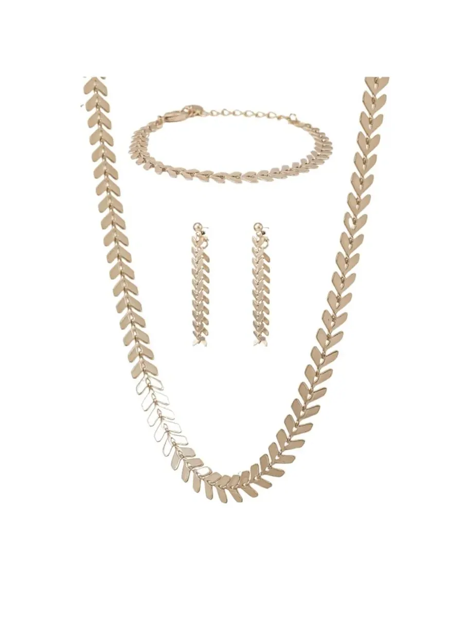 Набор украшений Elara Chevron: модная и эффектная коллекция Bearfruit Jewelry — изображение 1 из 3, оттенок коричневый