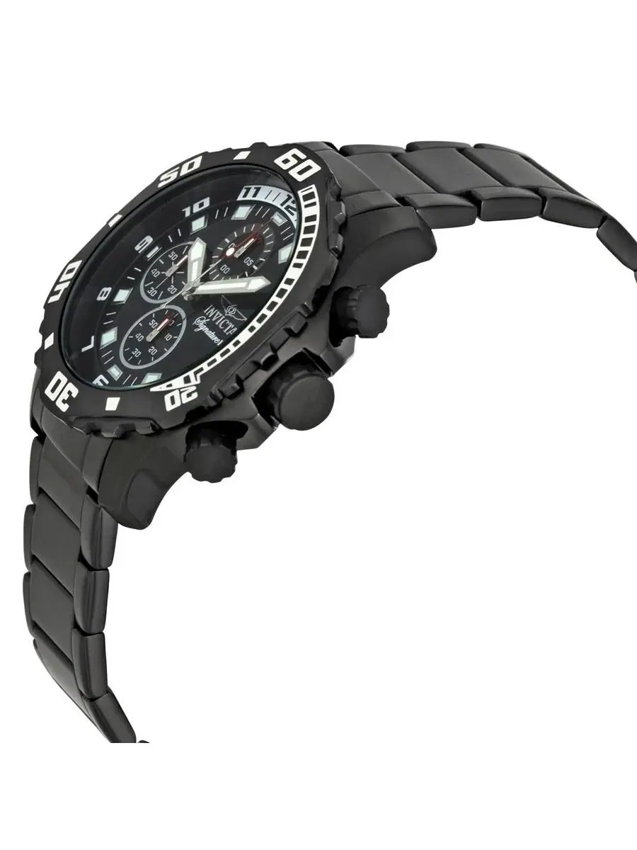 Мужские кварцевые часы-хронограф 7335 Signature с циферблатом Invicta — изображение 2 из 3, оттенок черный