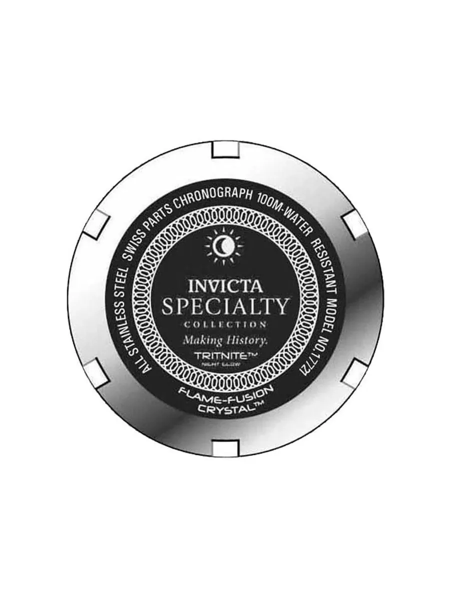 Мужские кварцевые часы-хронограф 17721 Specialty с циферблатом Invicta — изображение 3 из 3, оттенок серебряный