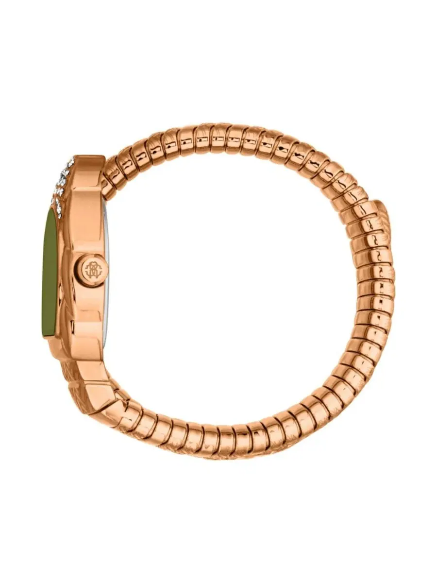 Женские часы Aurora Quartz IP Stainless Steel Bracelet Watch Roberto Cavalli — изображение 2 из 3, оттенок розовый