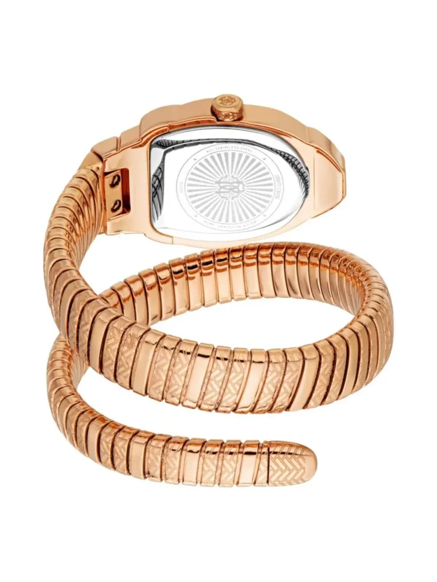 Женские часы Aurora Quartz IP Stainless Steel Bracelet Watch Roberto Cavalli — изображение 3 из 3, оттенок розовый