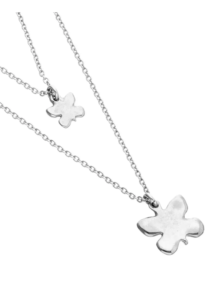 Колье с бабочкой 18k Gold Metal alloy Big Butterfly UNOde50 — изображение 3 из 5, оттенок серебряный