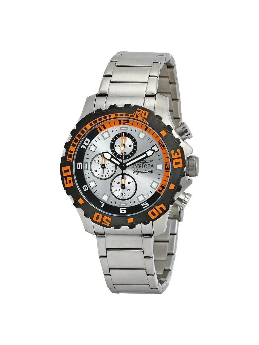Мужские спортивные часы с хронографом Signature II Invicta — изображение 1 из 3, оттенок серебряный