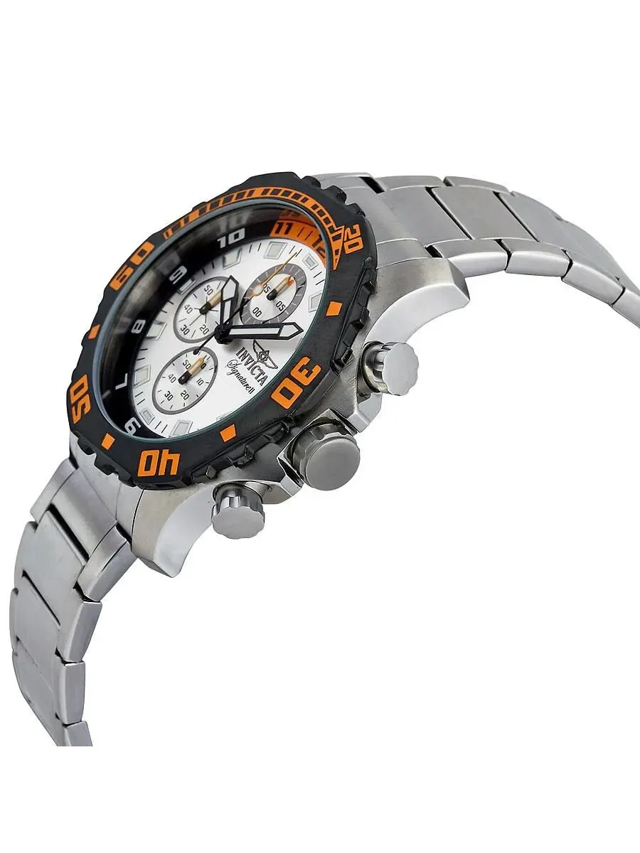Мужские спортивные часы с хронографом Signature II Invicta — изображение 2 из 3, оттенок серебряный