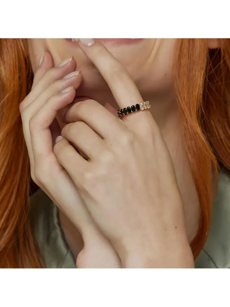 Кольцо Morrisa Bold Crystal Statement с кристаллами, золотое Bearfruit Jewelry — изображение 2 из 3, оттенок золотистый