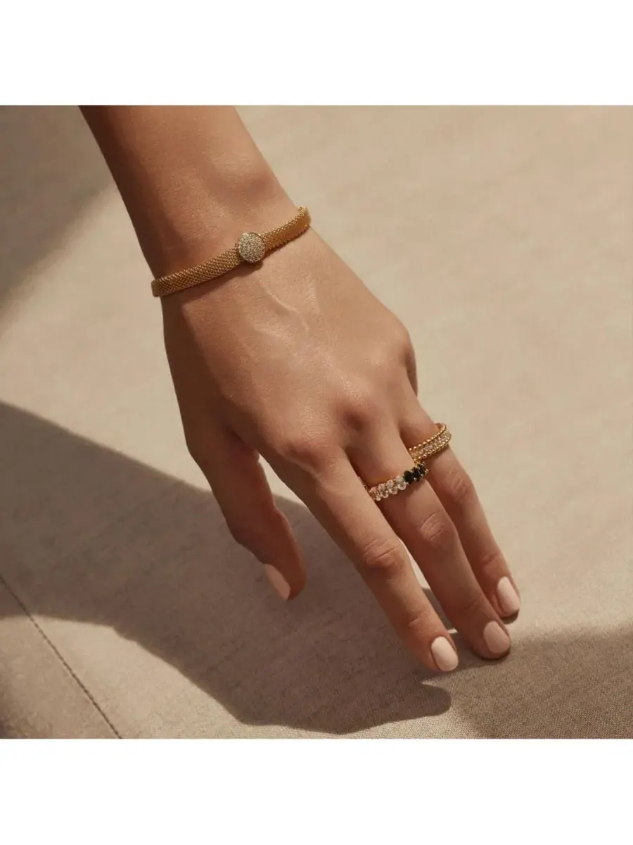Кольцо Morrisa Bold Crystal Statement с кристаллами, золотое Bearfruit Jewelry — изображение 3 из 3, оттенок золотистый