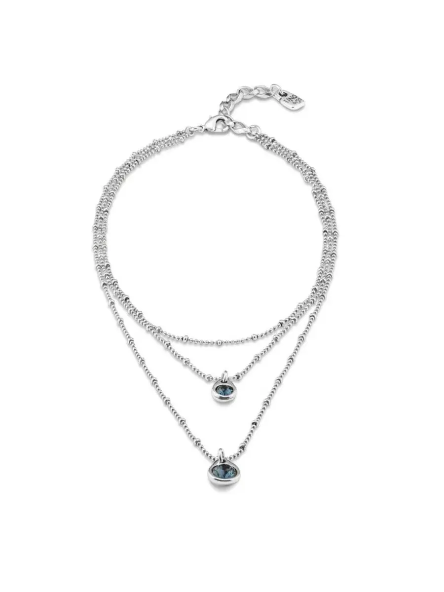 Колье-подвеска с кристаллами Swarovski UNOde50 — изображение 3 из 4, оттенок синий