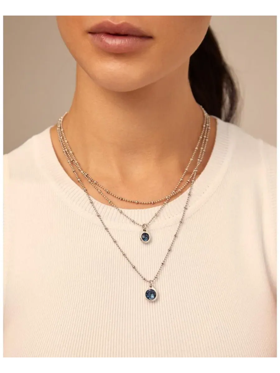 Колье-подвеска с кристаллами Swarovski UNOde50 — изображение 4 из 4, оттенок синий