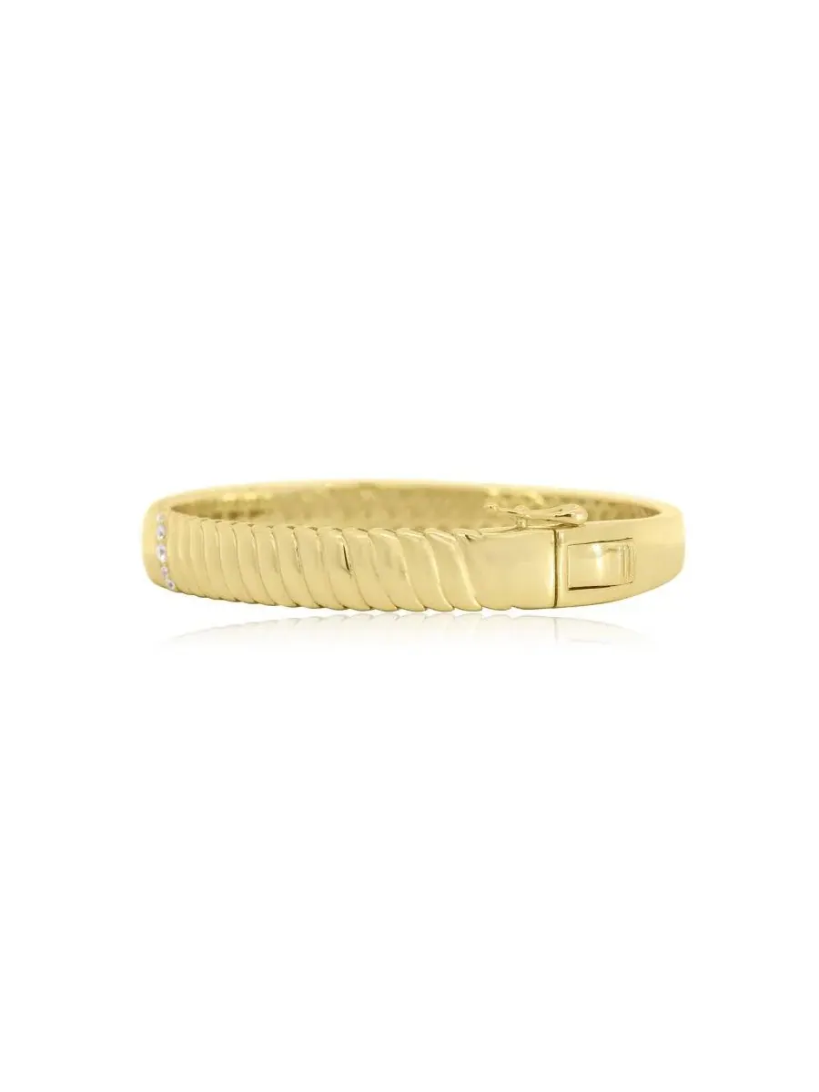 Браслет-обруч с кубическим цирконием, модель CZ Accent Wave Bangle The Lovery — изображение 3 из 3