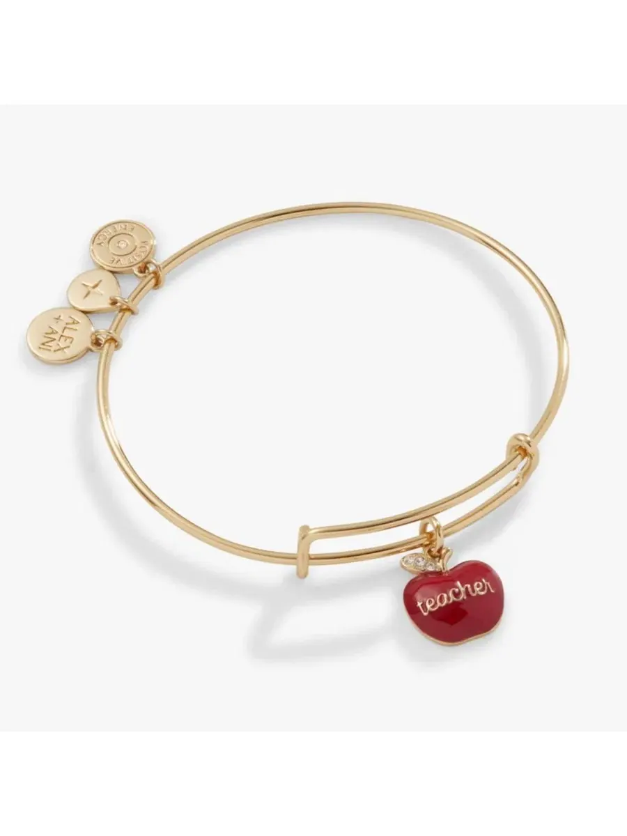 Браслет-шарм с яблоком Teacher 'Grow, Inspire, Love' Alex and Ani