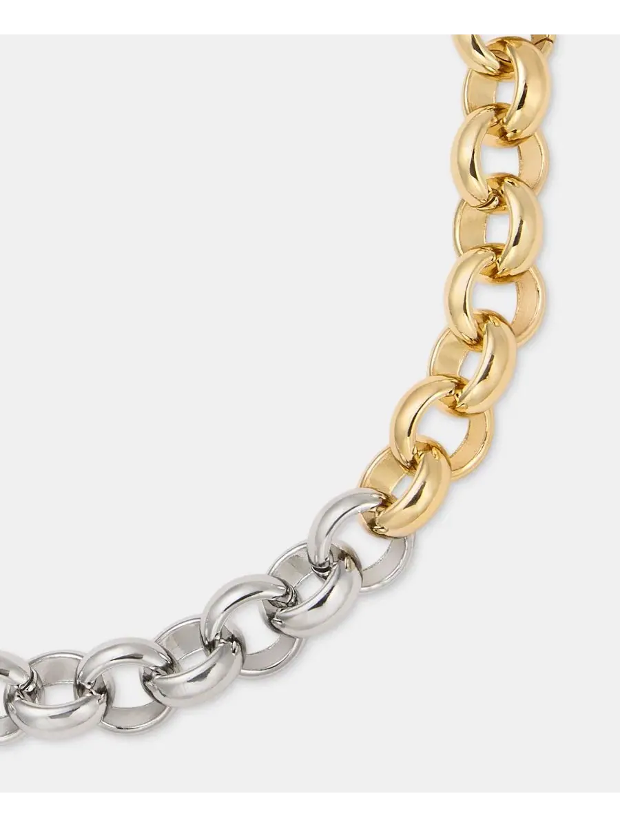Колье-воротник из круглой цепочки, двухцветное DKNY — изображение 2 из 5, оттенок телесный