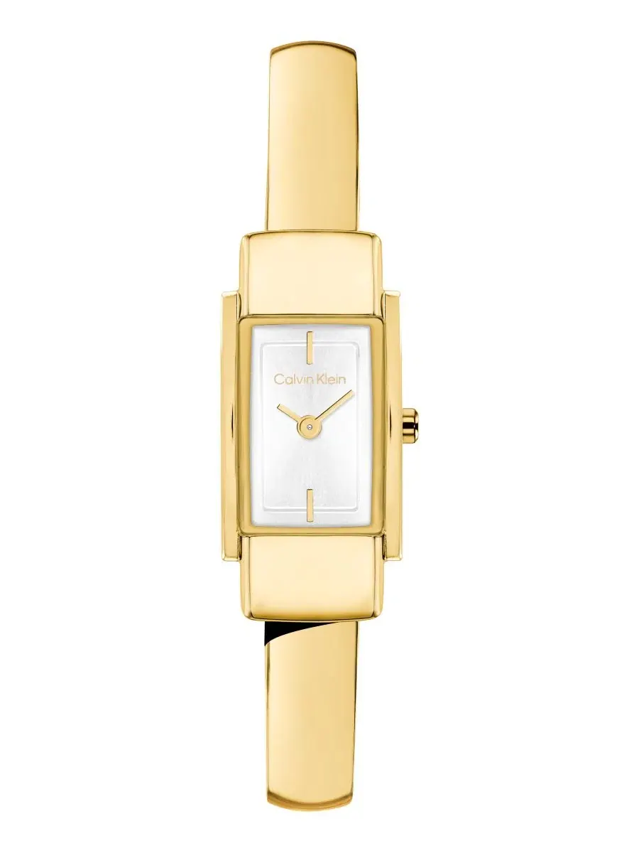 Женские часы-браслет Moderne Gold-Tone Stainless Steel Bangle Bracelet Watch 15mm Calvin Klein