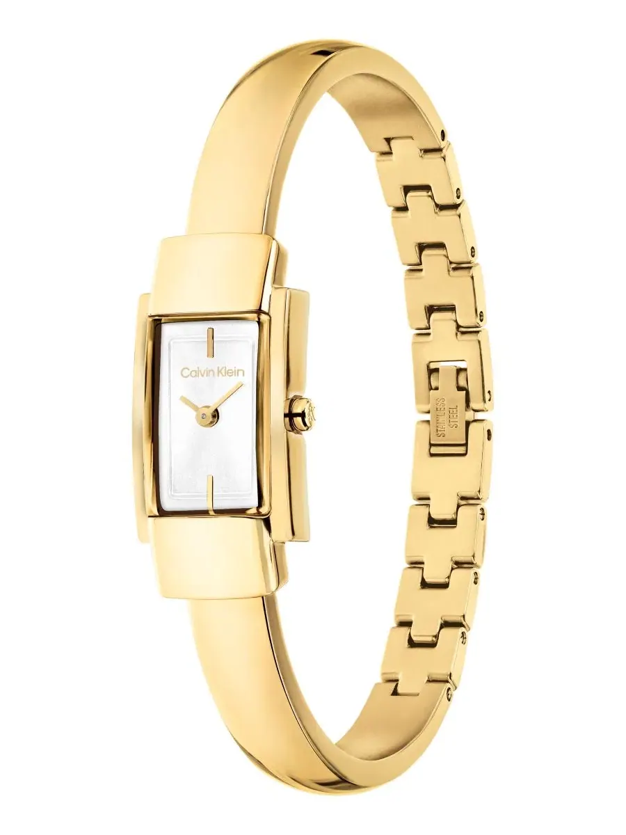 Женские часы-браслет Moderne Gold-Tone Stainless Steel Bangle Bracelet Watch 15mm Calvin Klein — изображение 2 из 5