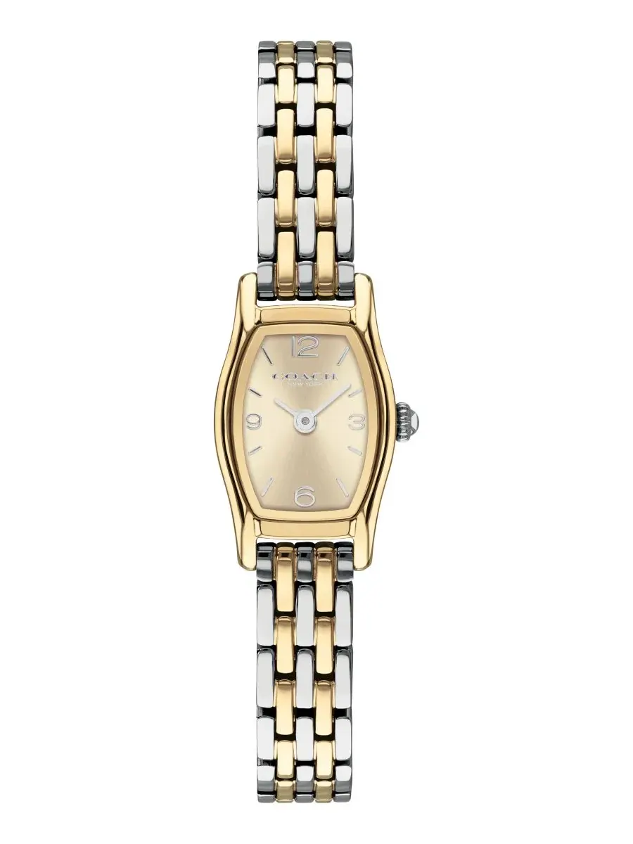 Женские часы Greta Two-Tone Stainless Steel Bracelet Watch COACH — изображение 1 из 4, оттенок серебристый золотистый