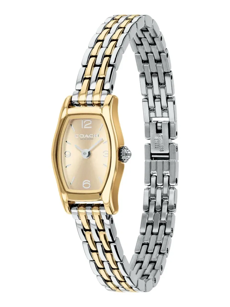 Женские часы Greta Two-Tone Stainless Steel Bracelet Watch COACH — изображение 3 из 4, оттенок серебристый золотистый