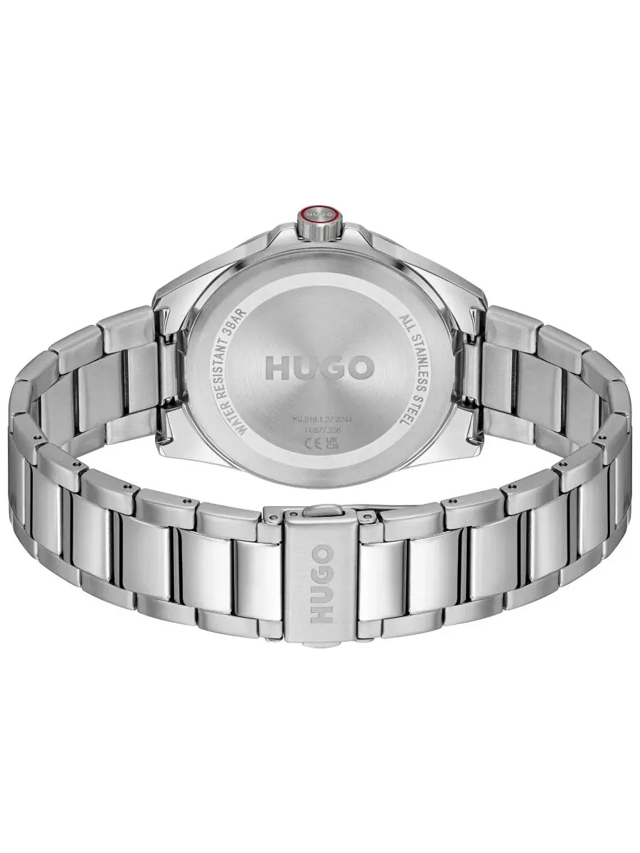 Мужские часы Seam Quartz из нержавеющей стали, 42,5 мм Hugo Boss — изображение 3 из 4, оттенок серебряный