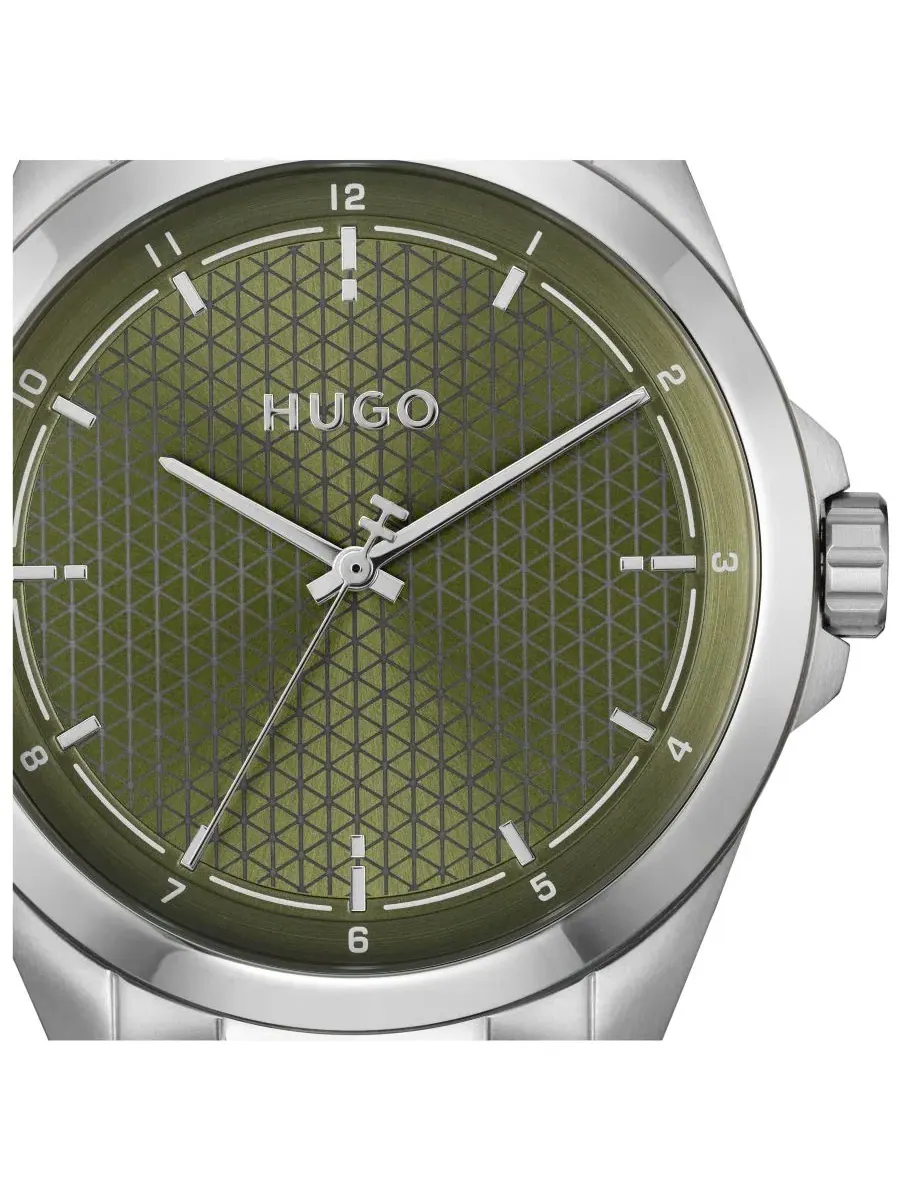 Мужские часы Seam Quartz из нержавеющей стали, 42,5 мм Hugo Boss — изображение 4 из 4, оттенок серебряный