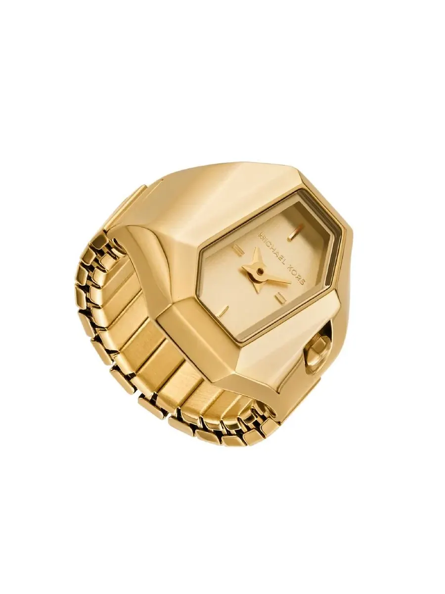 Женские часы Suri Quartz Two-Hand Gold Stainless Steel Ring Watch 22mm Michael Kors — изображение 1 из 7, оттенок золото