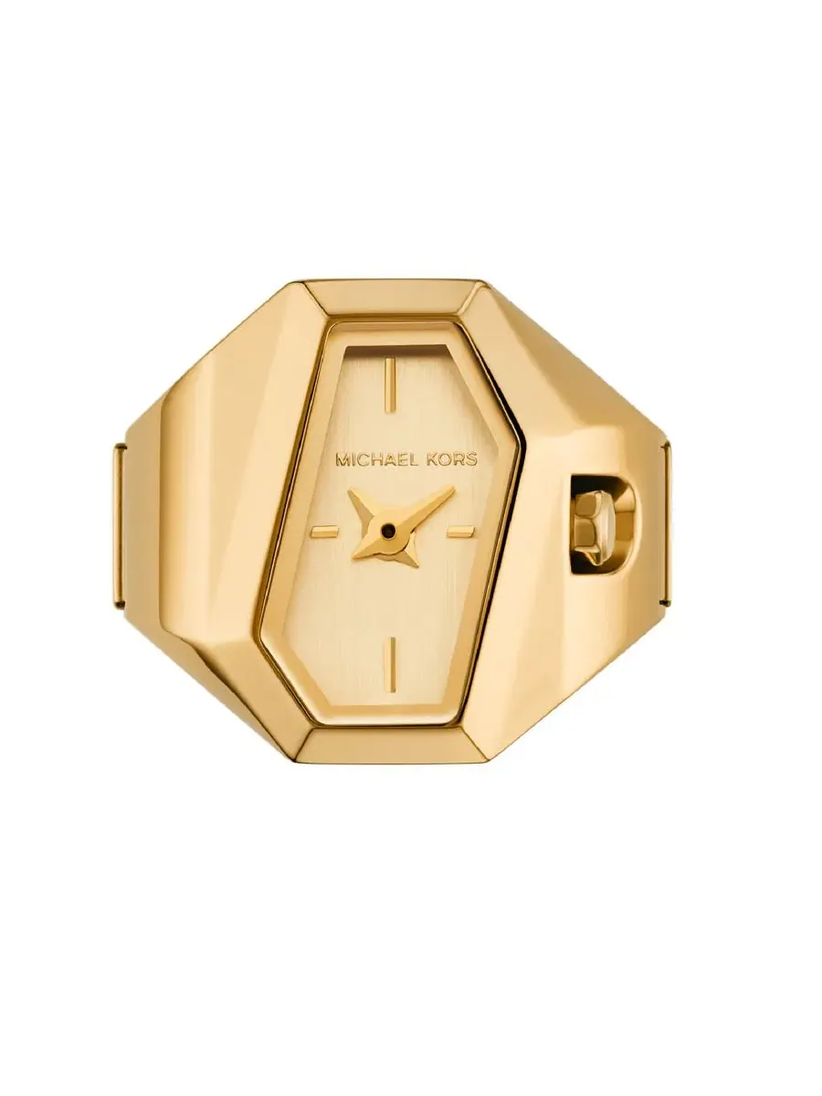 Женские часы Suri Quartz Two-Hand Gold Stainless Steel Ring Watch 22mm Michael Kors — изображение 2 из 7, оттенок золото