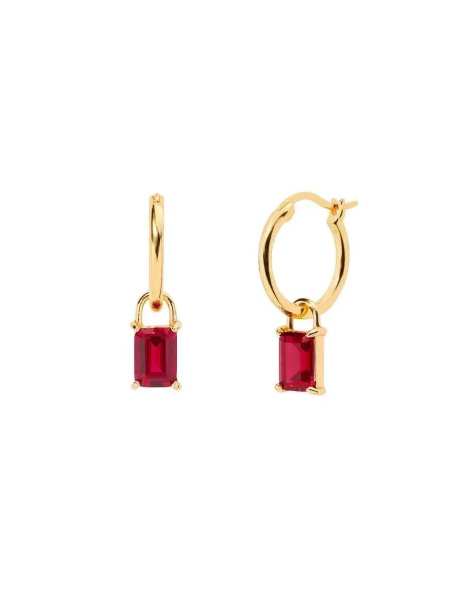 Серьги-кольца с камнем-талисманом Iris Birthstone Little Sky Stone
