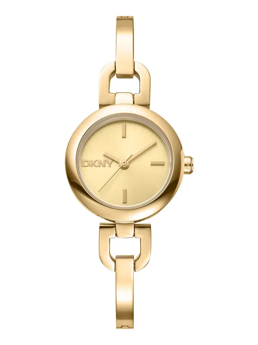 Женские часы Half Bangle Quartz Gold-Tone Stainless Steel 26mm DKNY