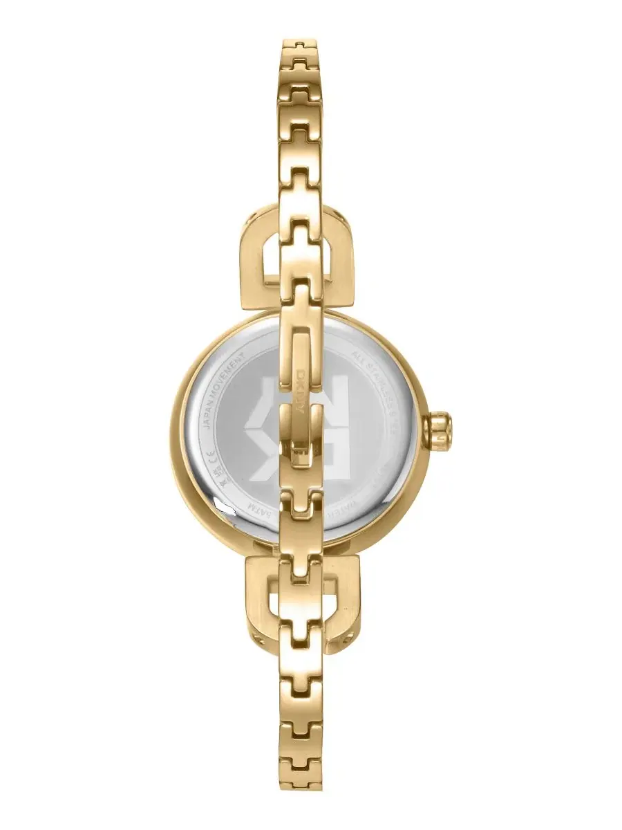 Женские часы Half Bangle Quartz Gold-Tone Stainless Steel 26mm DKNY — изображение 2 из 4, оттенок шампань
