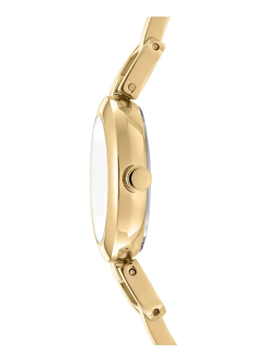 Женские часы Half Bangle Quartz Gold-Tone Stainless Steel 26mm DKNY — изображение 3 из 4, оттенок шампань
