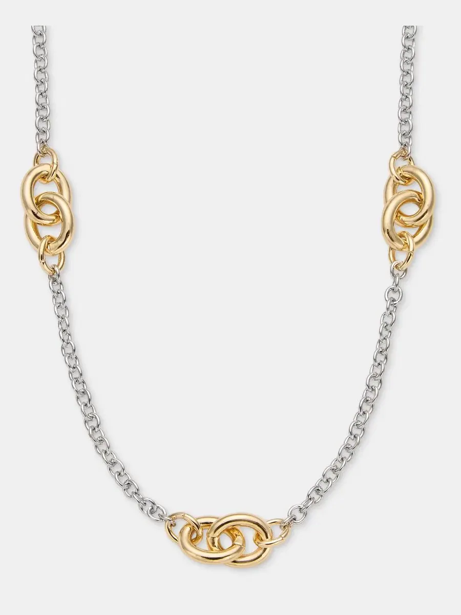 Колье-цепочка Stationed Link Collar Necklace DKNY — изображение 2 из 5, оттенок телесный