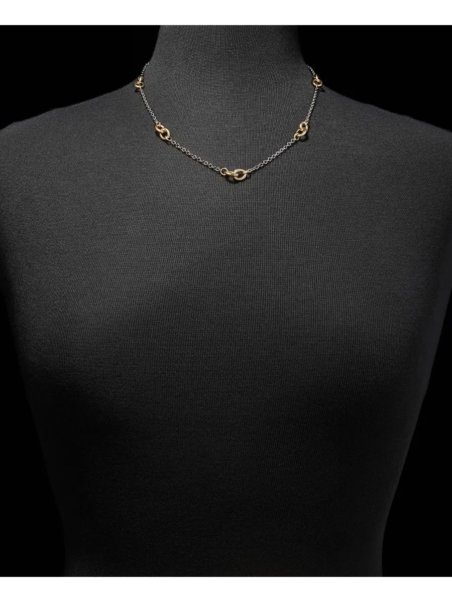 Колье-цепочка Stationed Link Collar Necklace DKNY — изображение 3 из 5, оттенок телесный