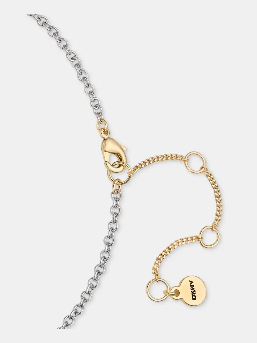 Колье-цепочка Stationed Link Collar Necklace DKNY — изображение 4 из 5, оттенок телесный