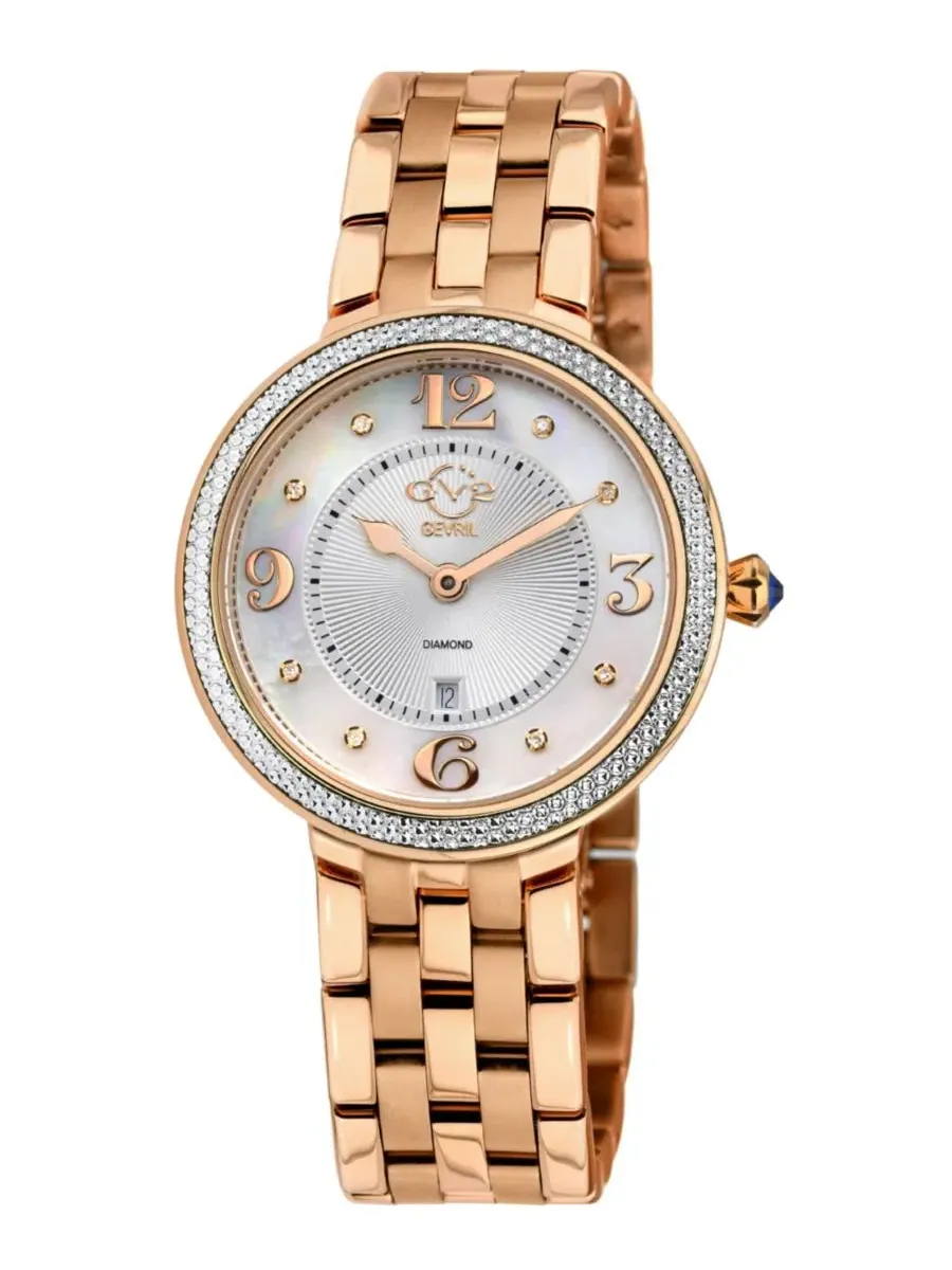 Женские часы Verona Swiss Quartz Diamond IP Stainless Steel Bracelet Watch GV2 by Gevril — изображение 1 из 1
