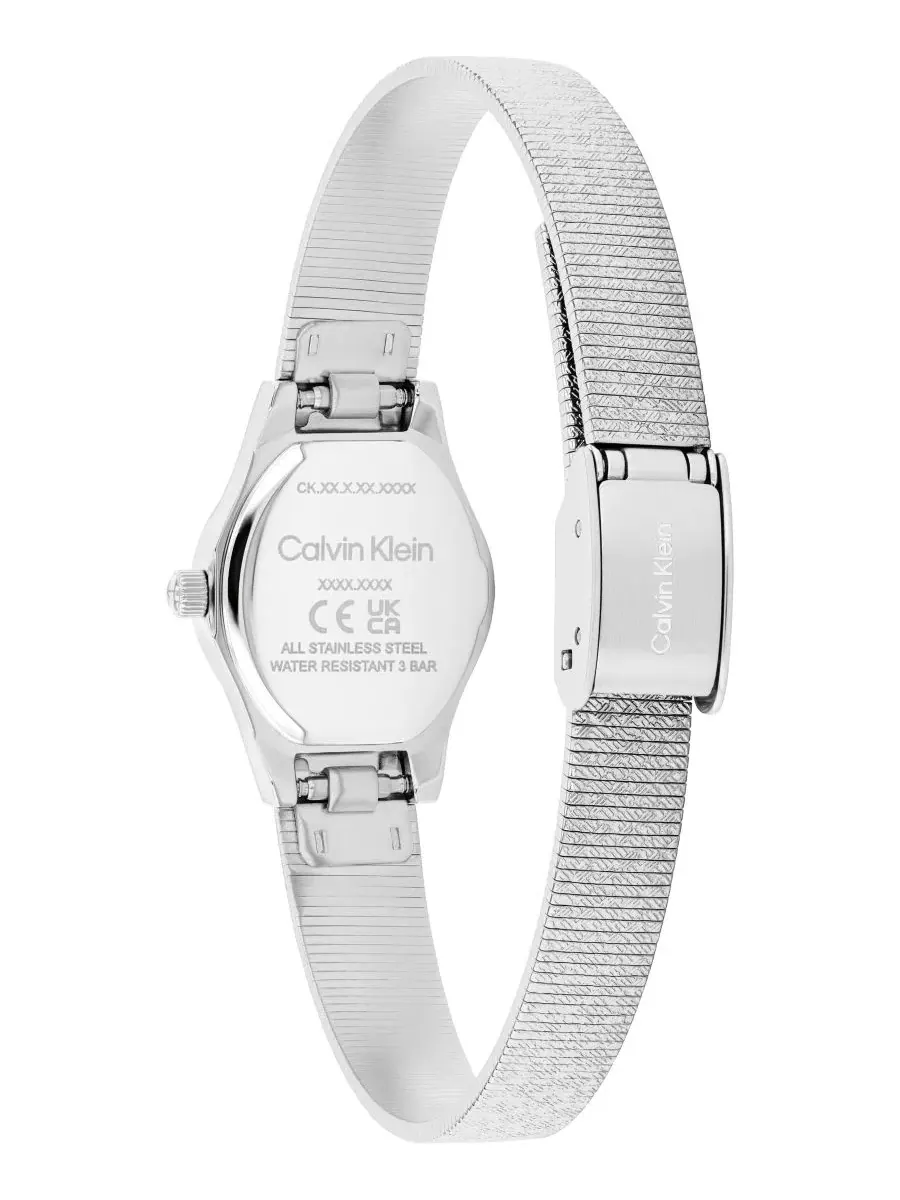 Женские часы CK Contemporary с миланским браслетом, 18 мм Calvin Klein — изображение 4 из 6, оттенок серебристый белый