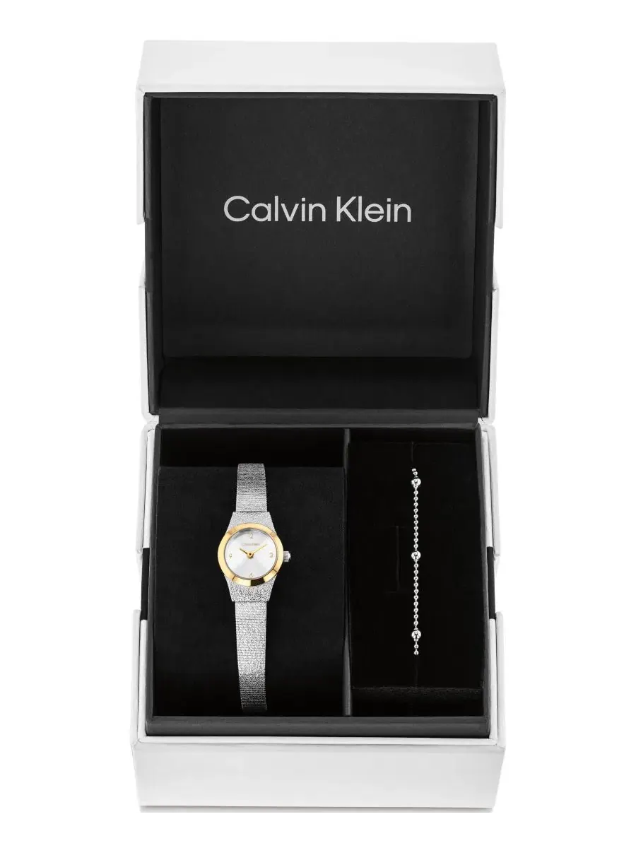 Женские часы CK Contemporary с миланским браслетом, 18 мм Calvin Klein — изображение 6 из 6, оттенок серебристый белый
