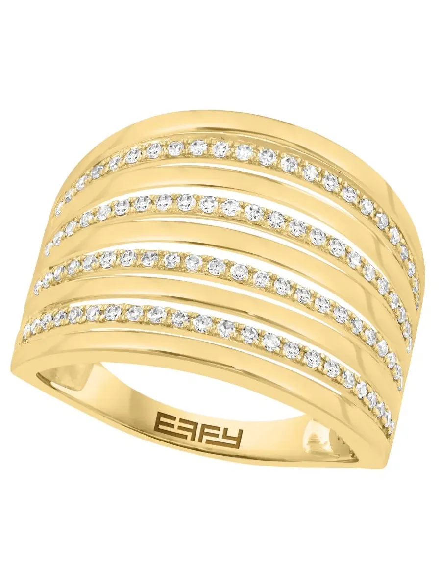 Кольцо с бриллиантом (1/3 ct. t.w.) из желтого золота 14к, Diamond (1/3 ct. t.w.) Ring EFFY — изображение 1 из 4