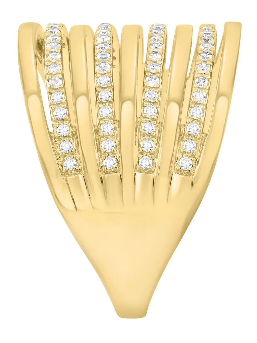 Кольцо с бриллиантом (1/3 ct. t.w.) из желтого золота 14к, Diamond (1/3 ct. t.w.) Ring EFFY — изображение 3 из 4