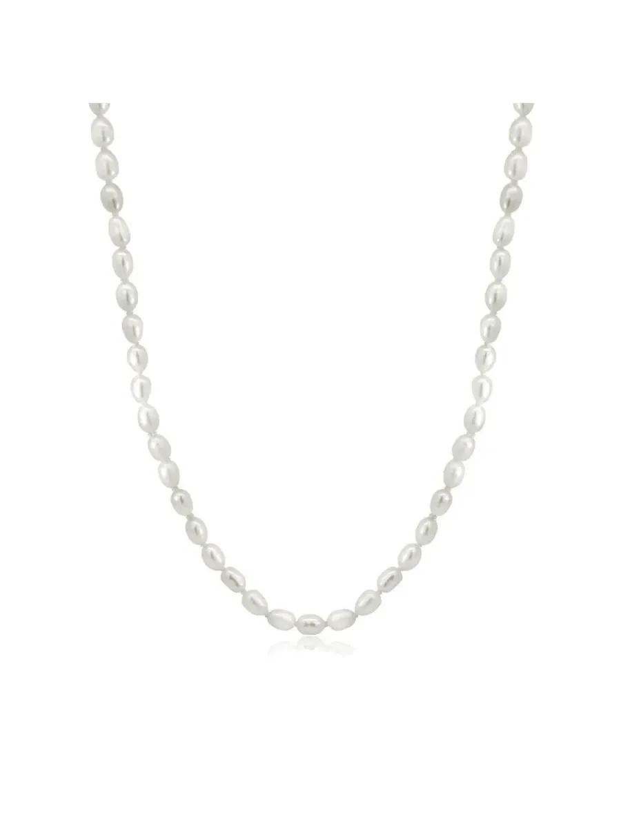 Колье из пресноводного жемчуга Coastal Pearl Necklace The Lovery — изображение 1 из 5, оттенок серебристый