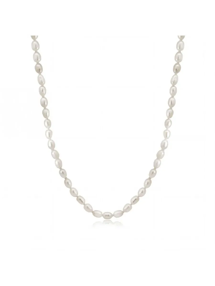 Колье из пресноводного жемчуга Coastal Pearl Necklace The Lovery — изображение 3 из 5, оттенок серебристый