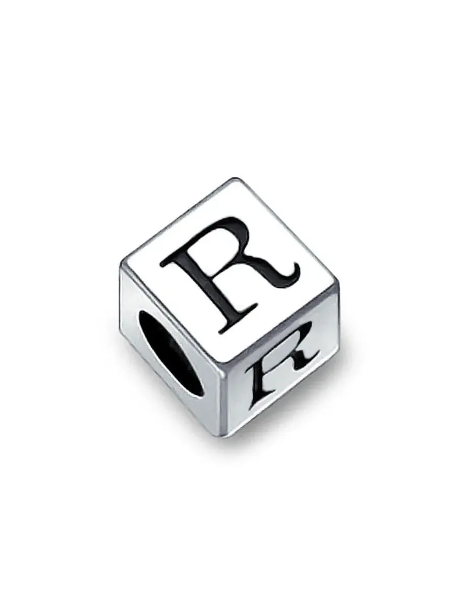 Бусина-подвеска в виде печатной буквы алфавита для европейского браслета Bling Jewelry — изображение 1 из 3