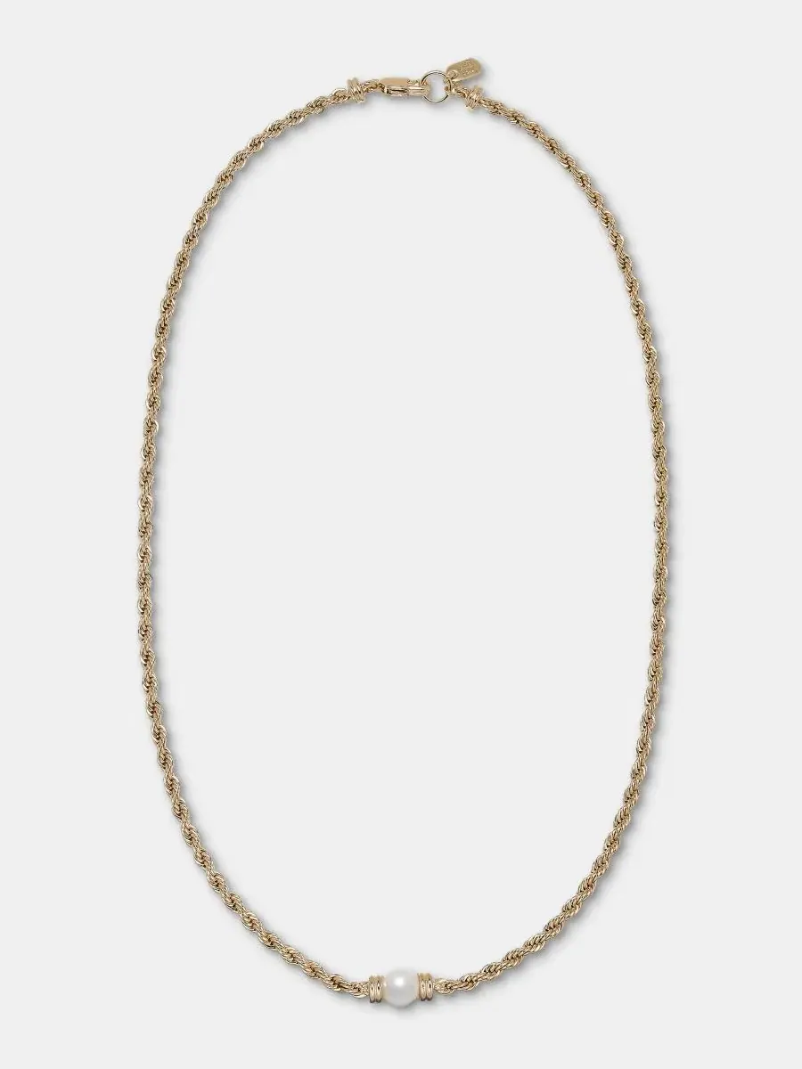 Колье-цепь с жемчугом Lauren Ralph Lauren — изображение 2 из 6, оттенок белый