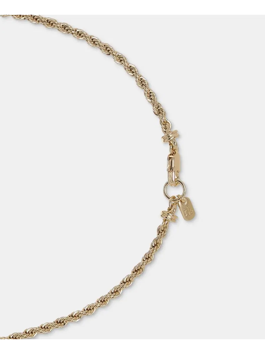 Колье-цепь с жемчугом Lauren Ralph Lauren — изображение 5 из 6, оттенок белый