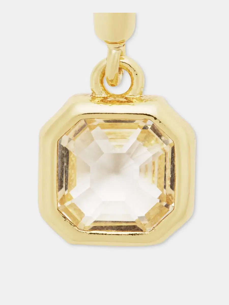 Серьги-пусеты с камнем Stone Threader Lauren Ralph Lauren — изображение 4 из 4, оттенок золото