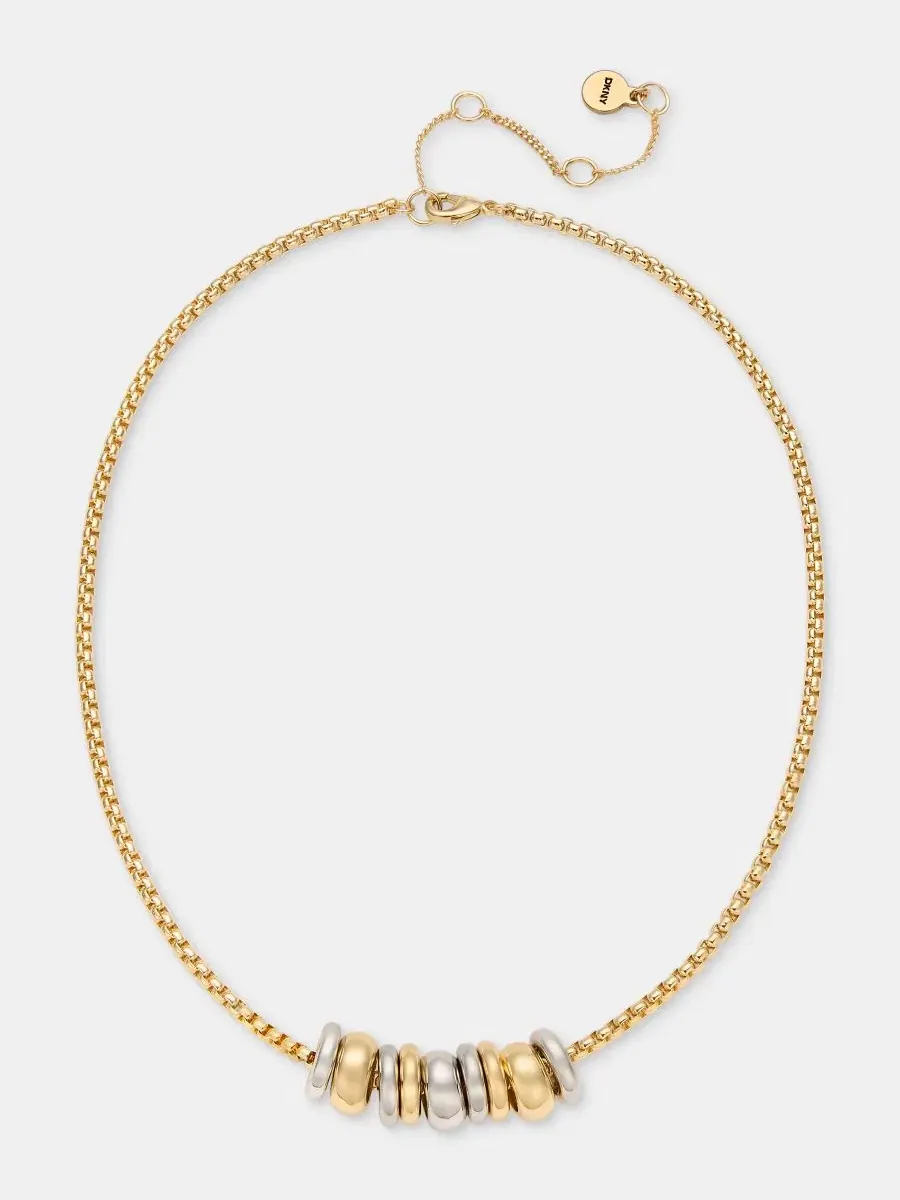 Ожерелье-колье с бусинами Puffy Rondelle Bead DKNY
