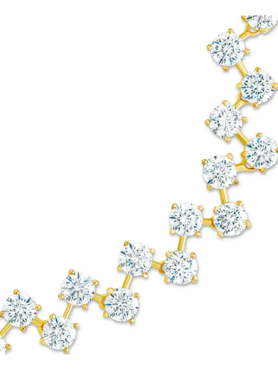 Браслет Carson Cubic Zirconia Classic Tennis Sterling Forever — изображение 2 из 3, оттенок золото