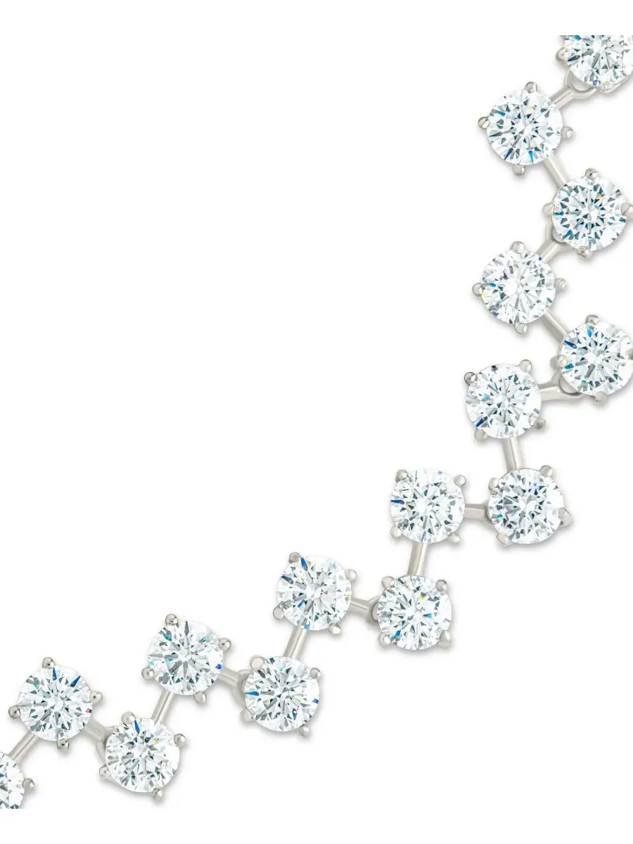 Браслет Carson Cubic Zirconia Classic Tennis Sterling Forever — изображение 2 из 3, оттенок серебряный