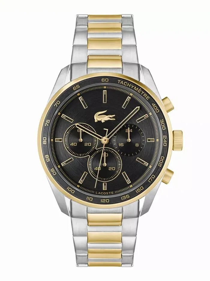 Мужские часы Boston с двухцветным браслетом из нержавеющей стали с хронографом, 42 мм Lacoste — изображение 1 из 3