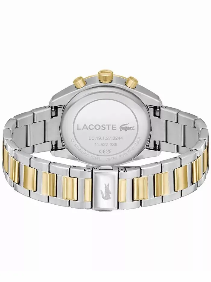 Мужские часы Boston Chronograph с двухцветным браслетом из нержавеющей стали 42 мм Lacoste — изображение 2 из 4