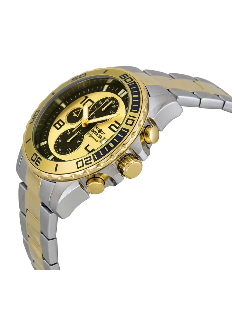 Мужские часы с хронографом Signature Invicta — изображение 2 из 3, оттенок серебристый золотистый