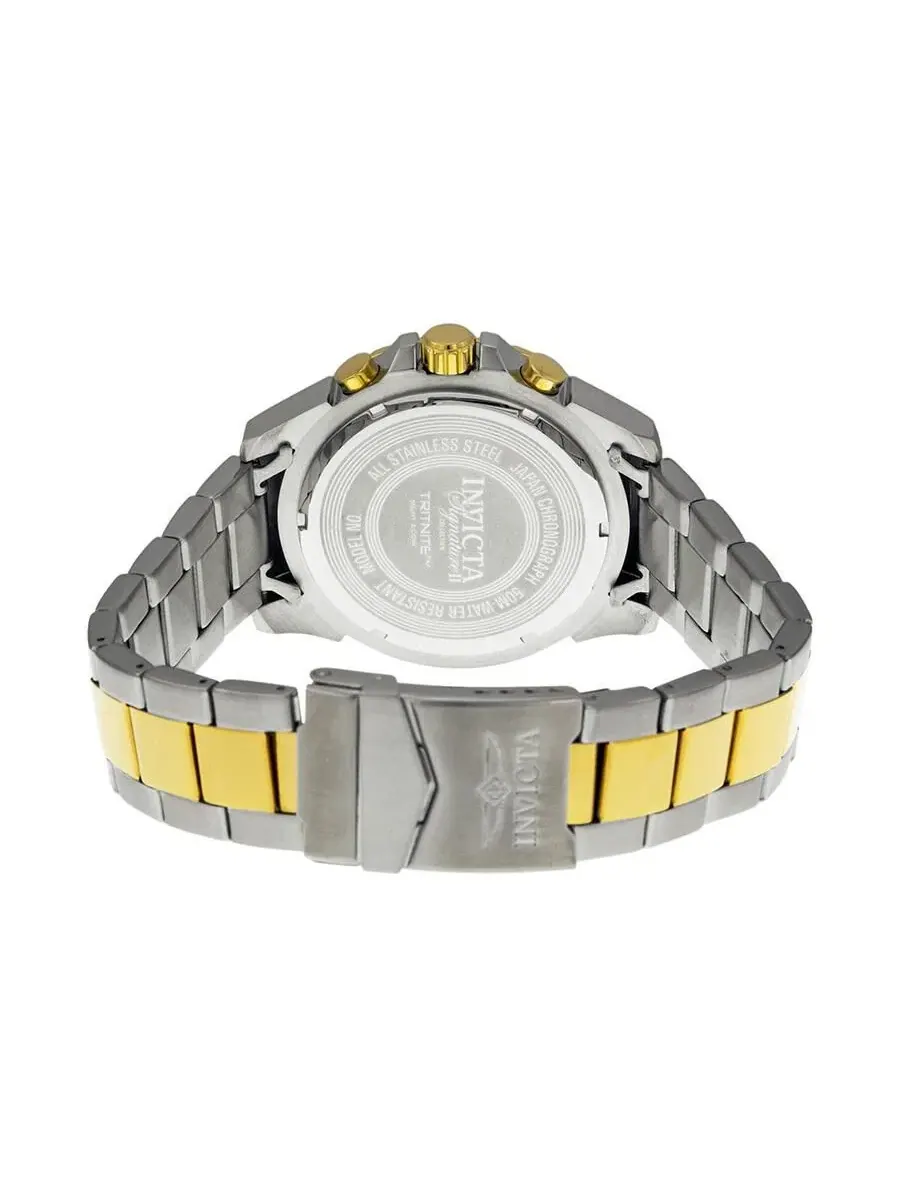 Мужские часы с хронографом Signature Invicta — изображение 3 из 3, оттенок серебристый золотистый